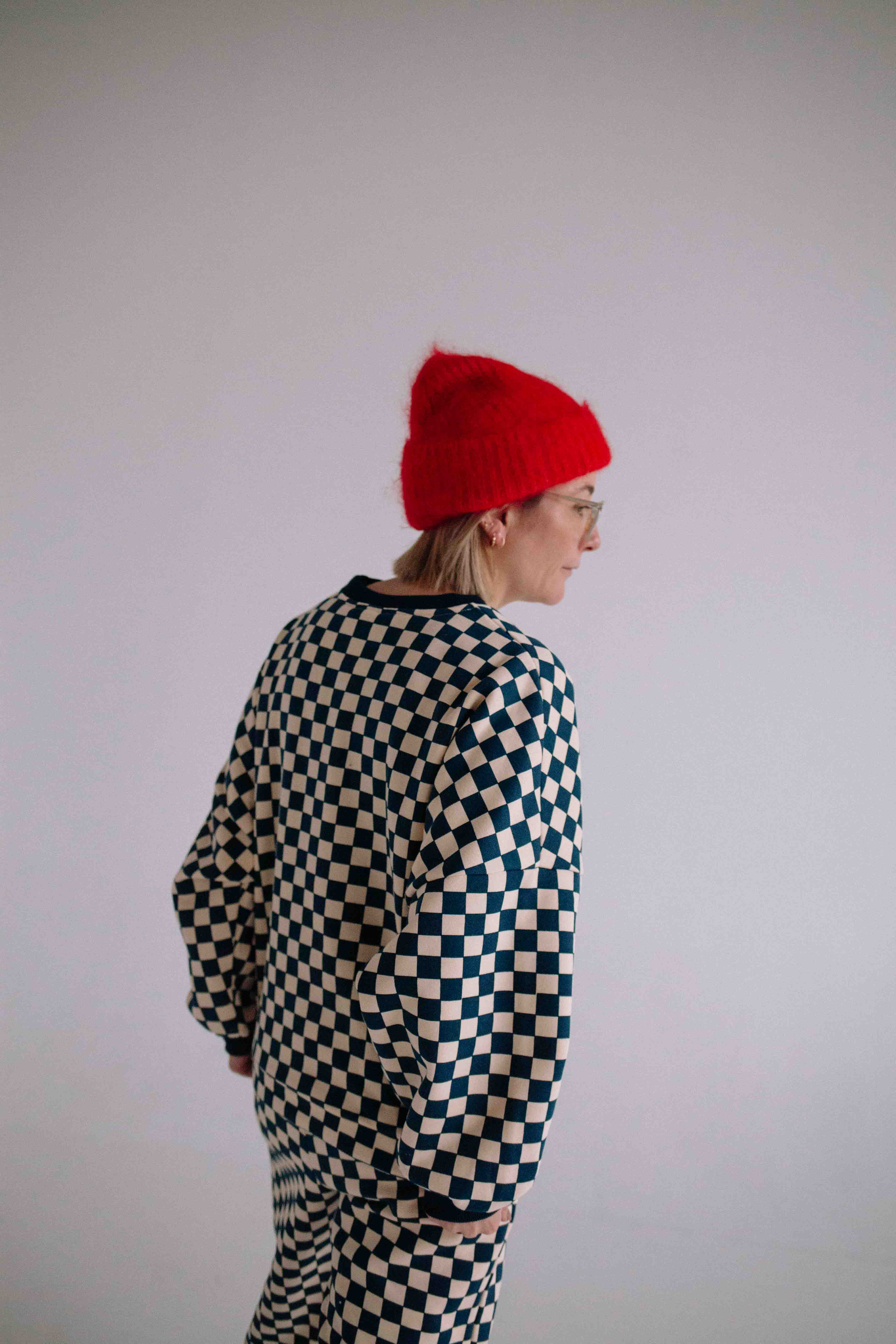 BLUE CHECKERS SET WOMAN - Image 3