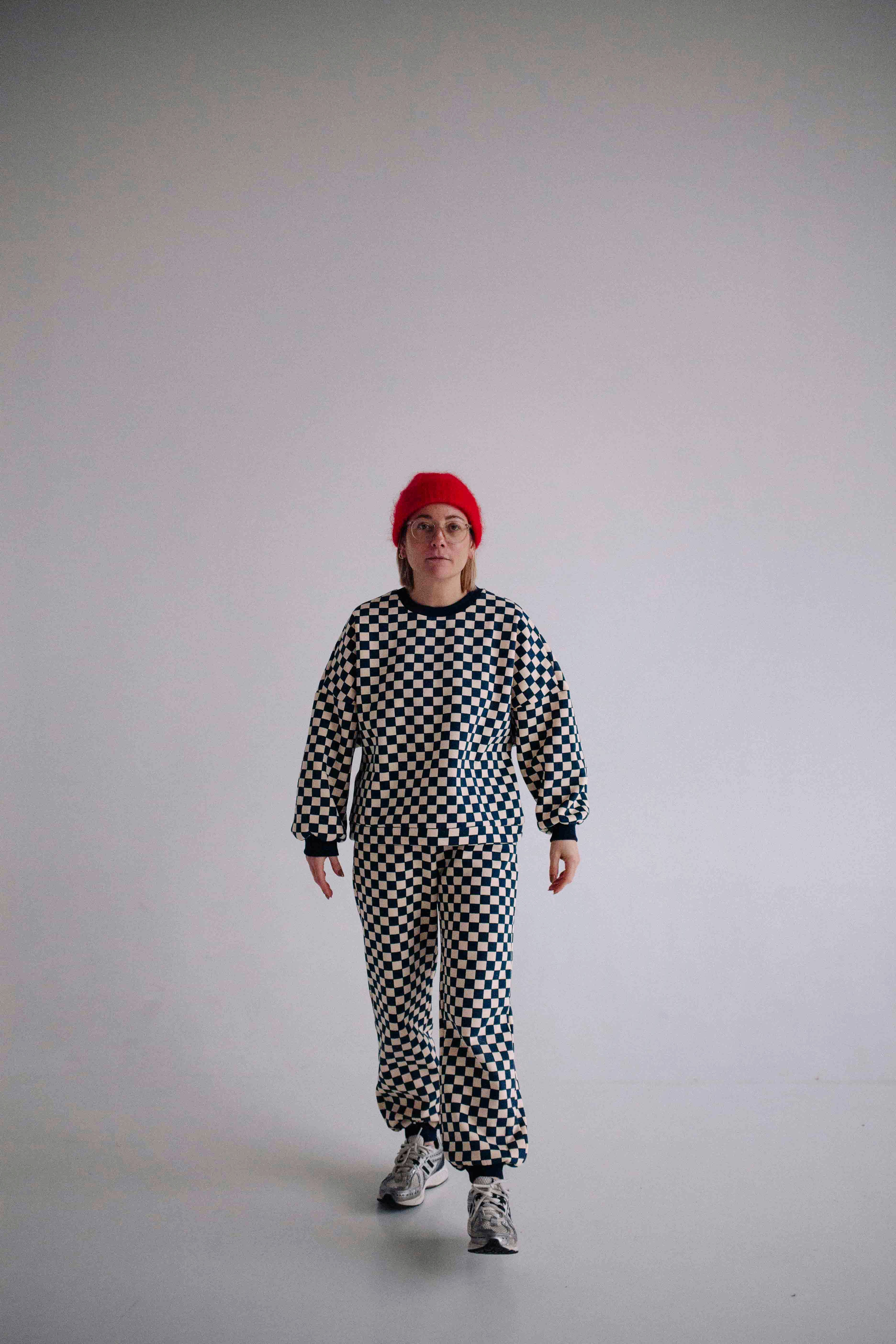 BLUE CHECKERS SET WOMAN - Image 5