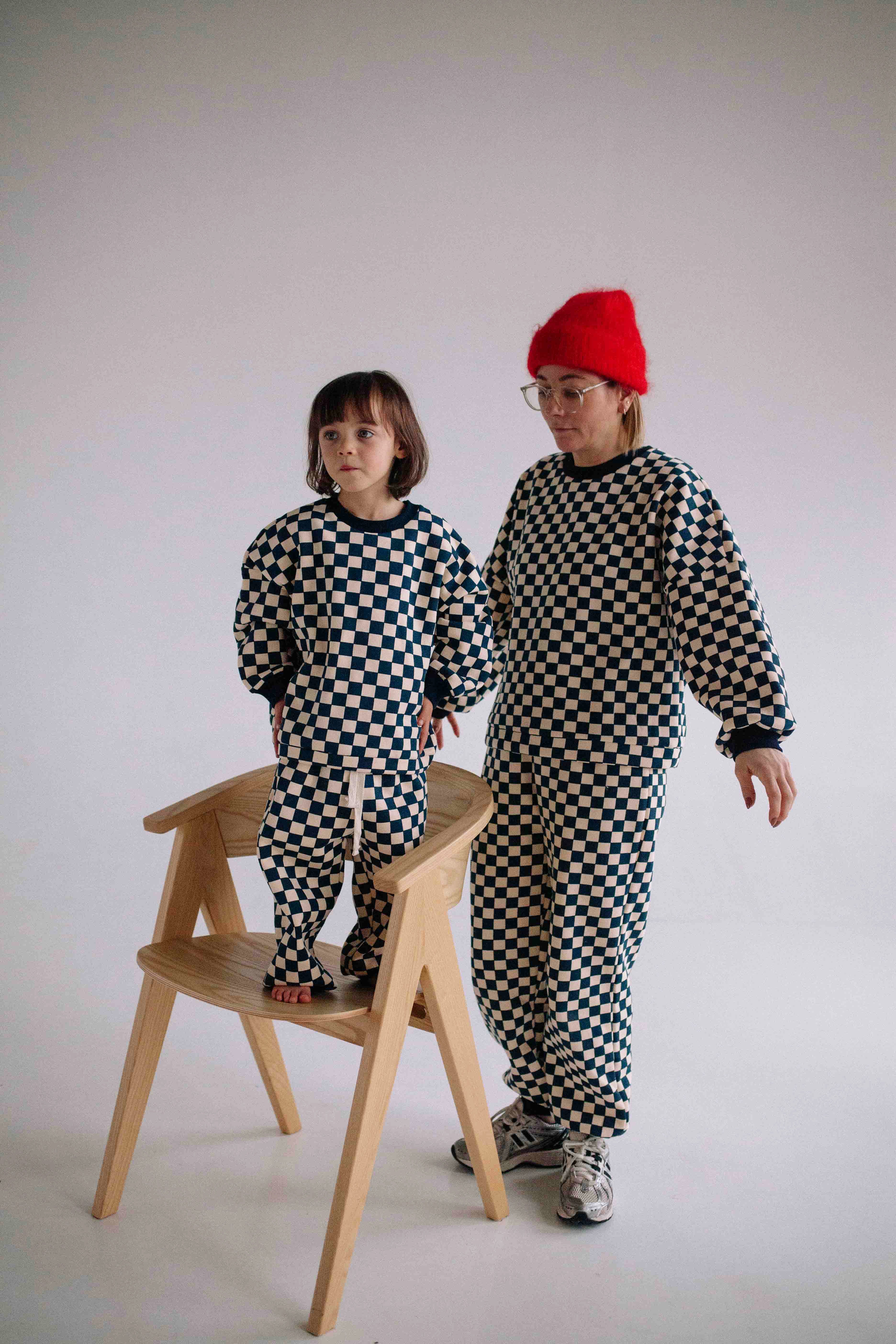 BLUE CHECKERS SET WOMAN - Image 6
