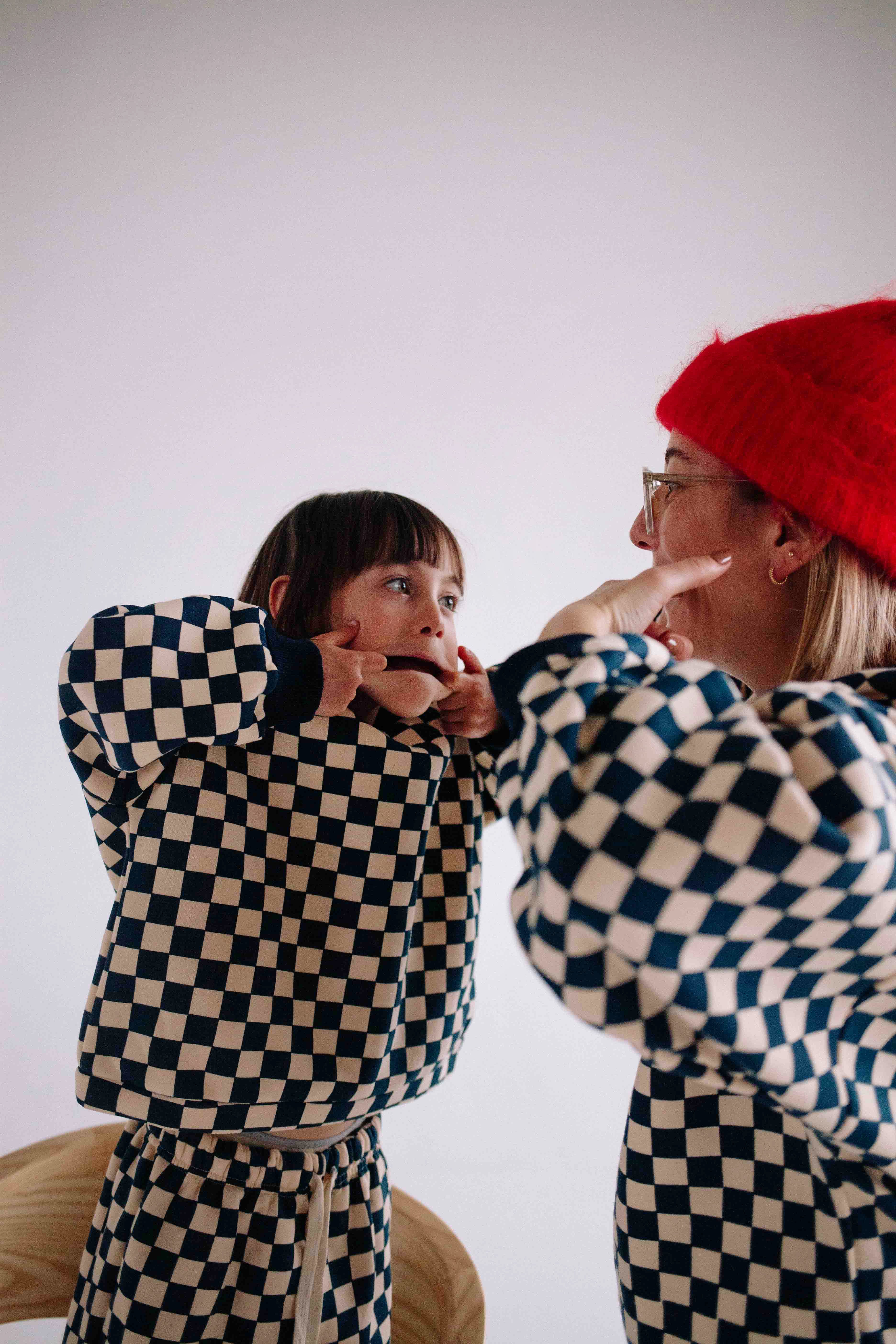 BLUE CHECKERS SET WOMAN - Image 7
