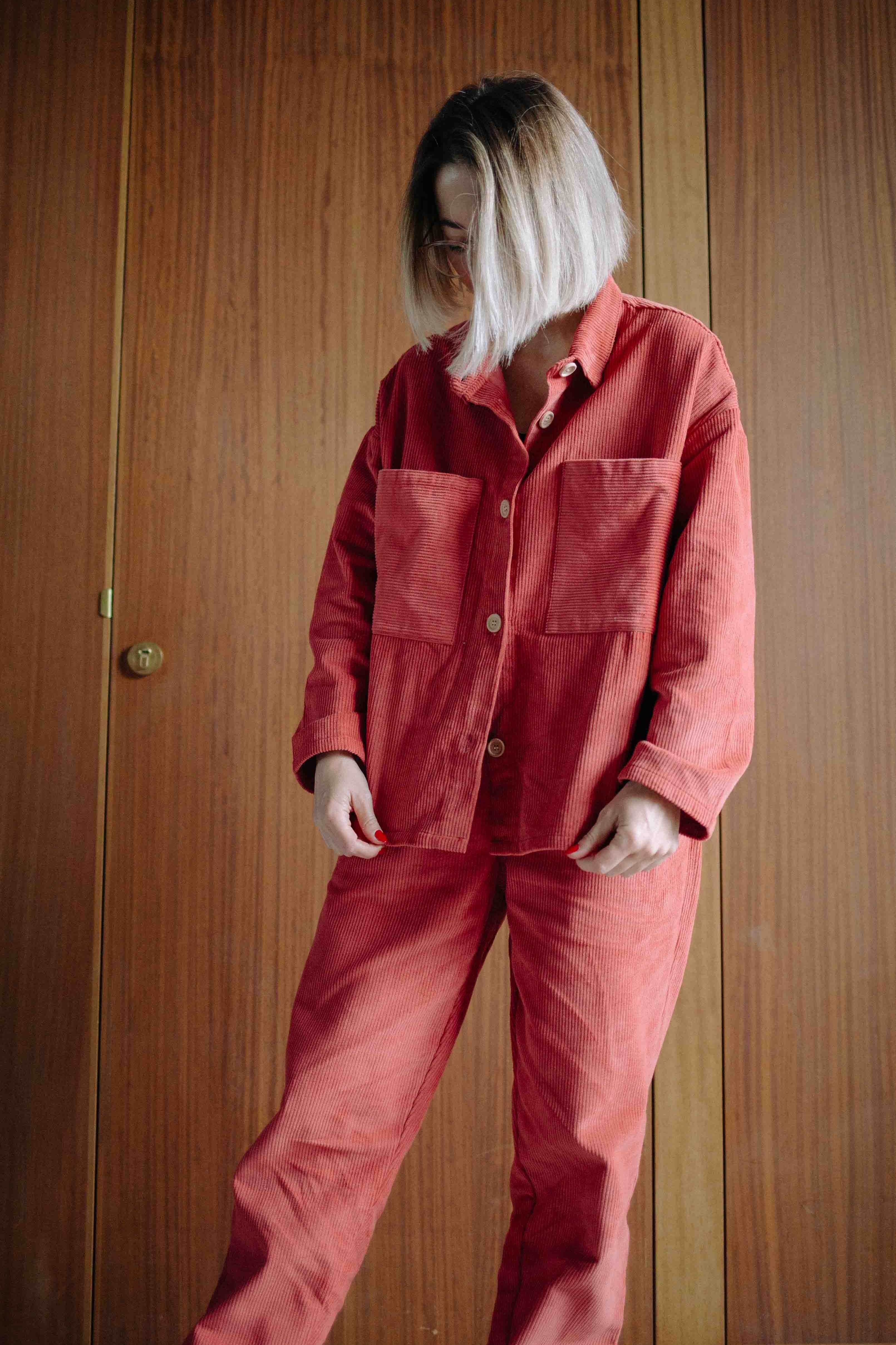 TERRACOTTA CORDUROY SET WOMAN - Image 3