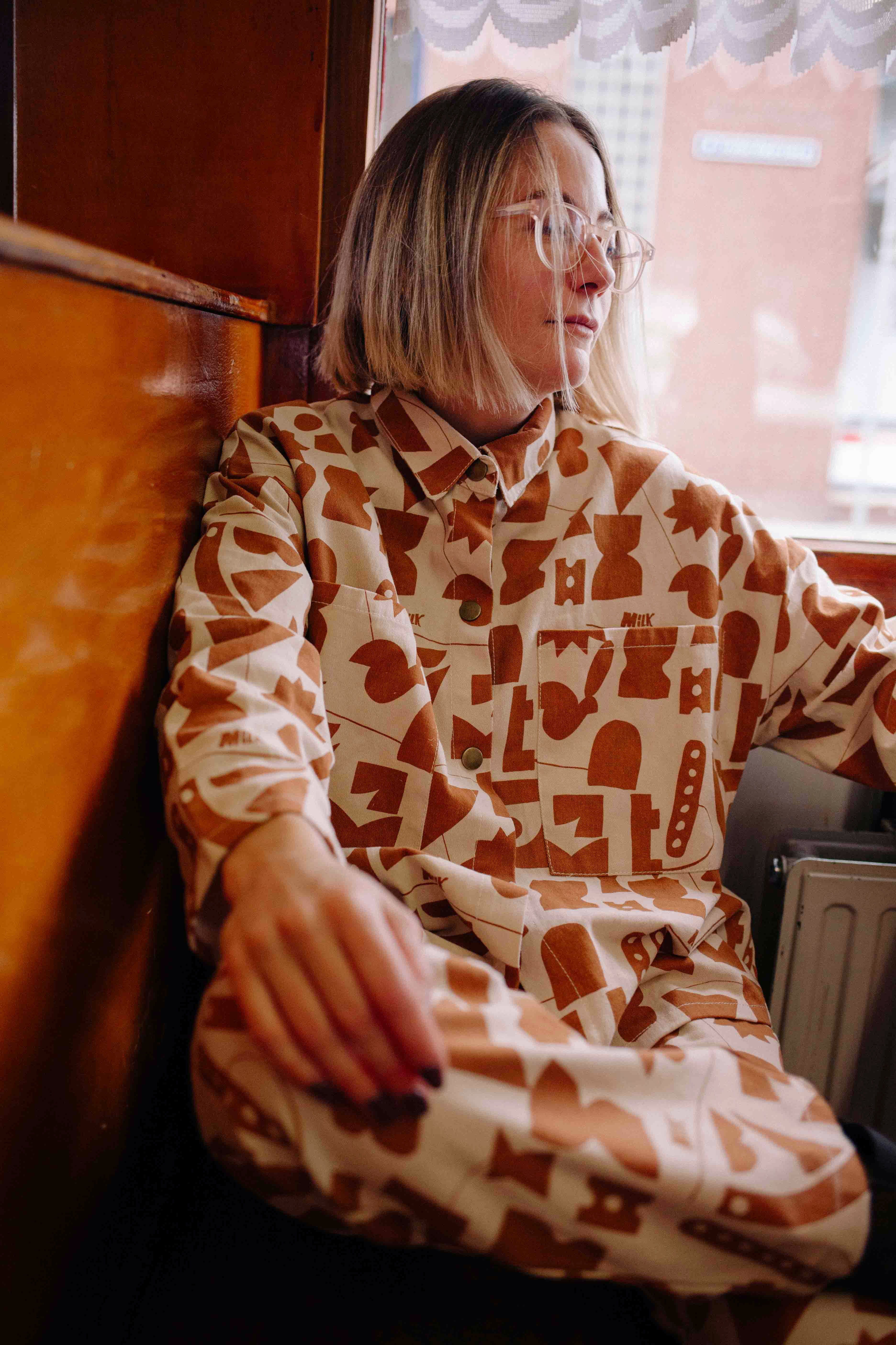 CREAM MILK DENIM SET WOMAN - Image 7